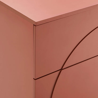 Rachel Arch Front 3 Drawer Chest - Terracotta - DUSK