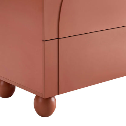 Rachel Arch Front 3 Drawer Chest - Terracotta - DUSK