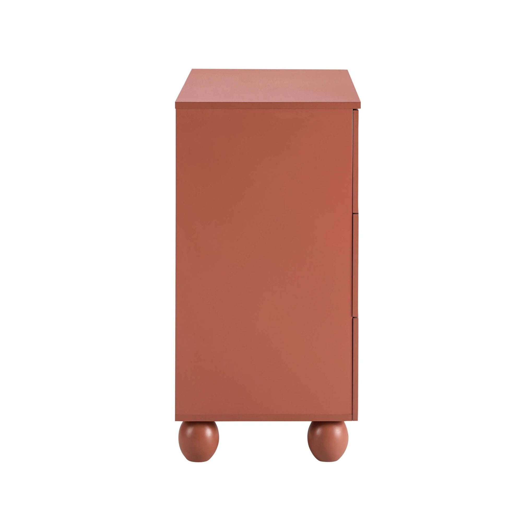 Rachel Arch Front 3 Drawer Chest - Terracotta - DUSK