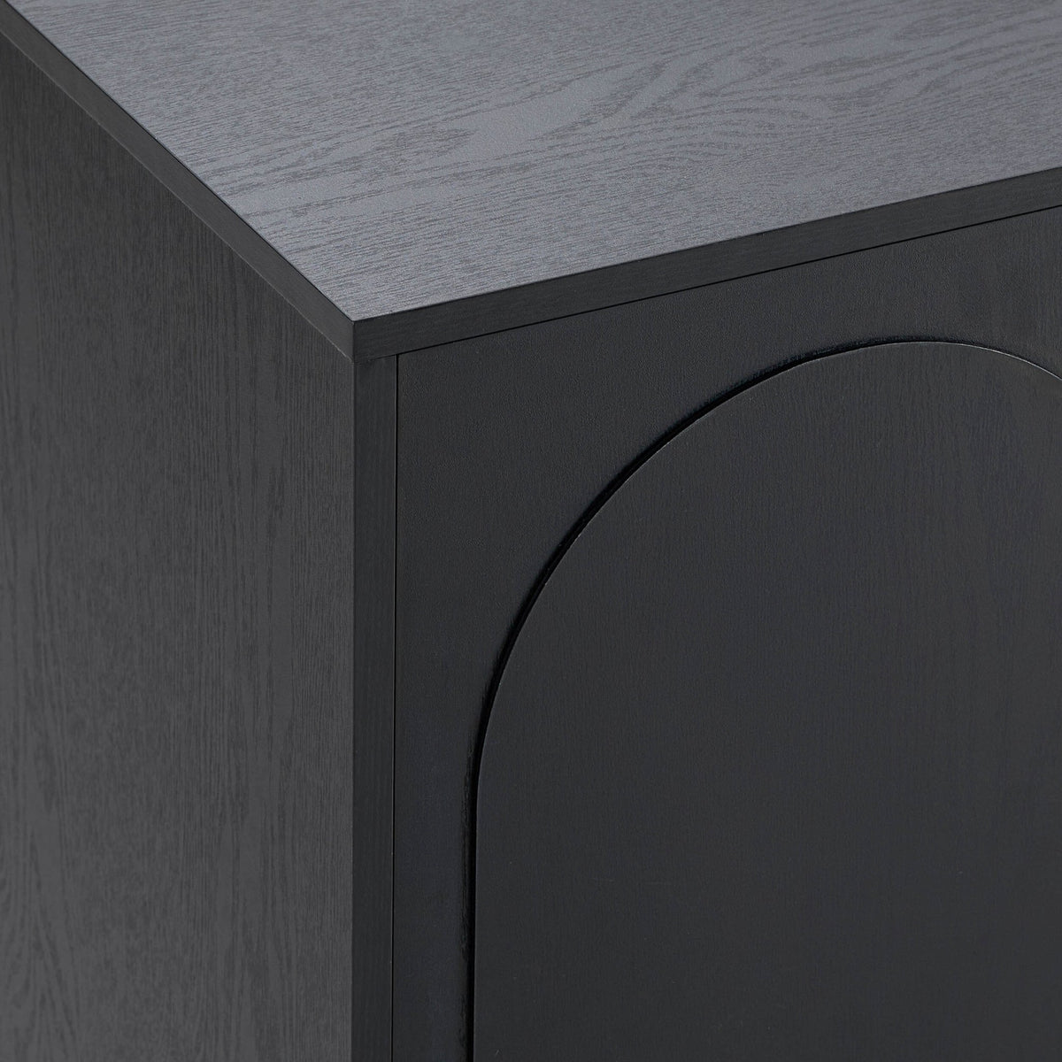 Rachel Arch Front 4 Door Sideboard - Black - DUSK