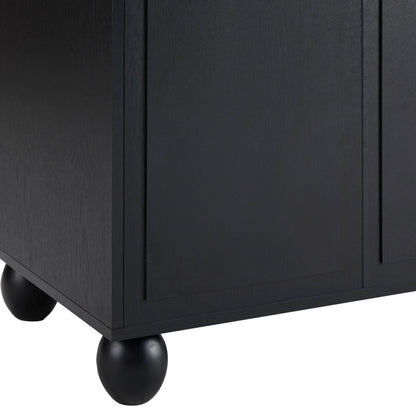 Rachel Arch Front 4 Door Sideboard - Black - DUSK