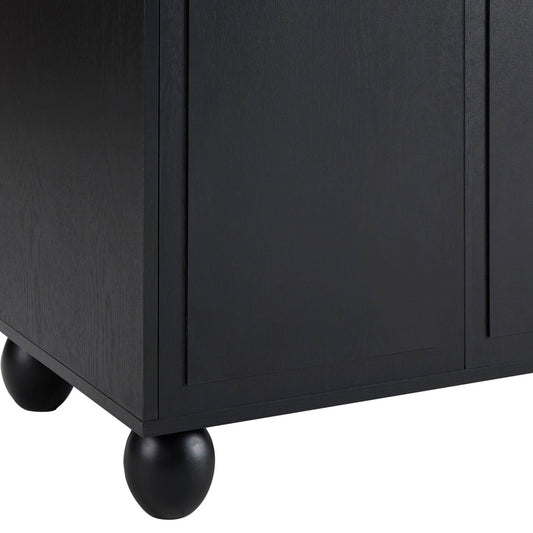 Rachel Arch Front 4 Door Sideboard - Black - DUSK