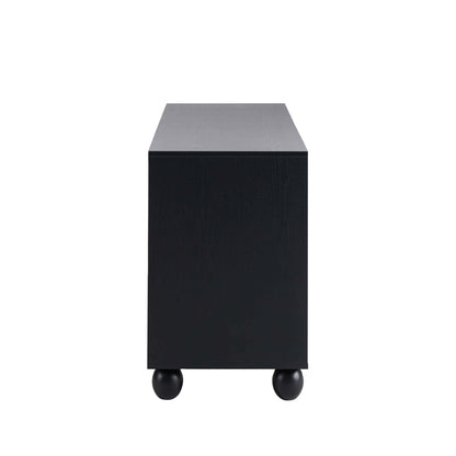 Rachel Arch Front 4 Door Sideboard - Black - DUSK