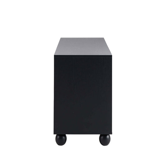 Rachel Arch Front 4 Door Sideboard - Black - DUSK