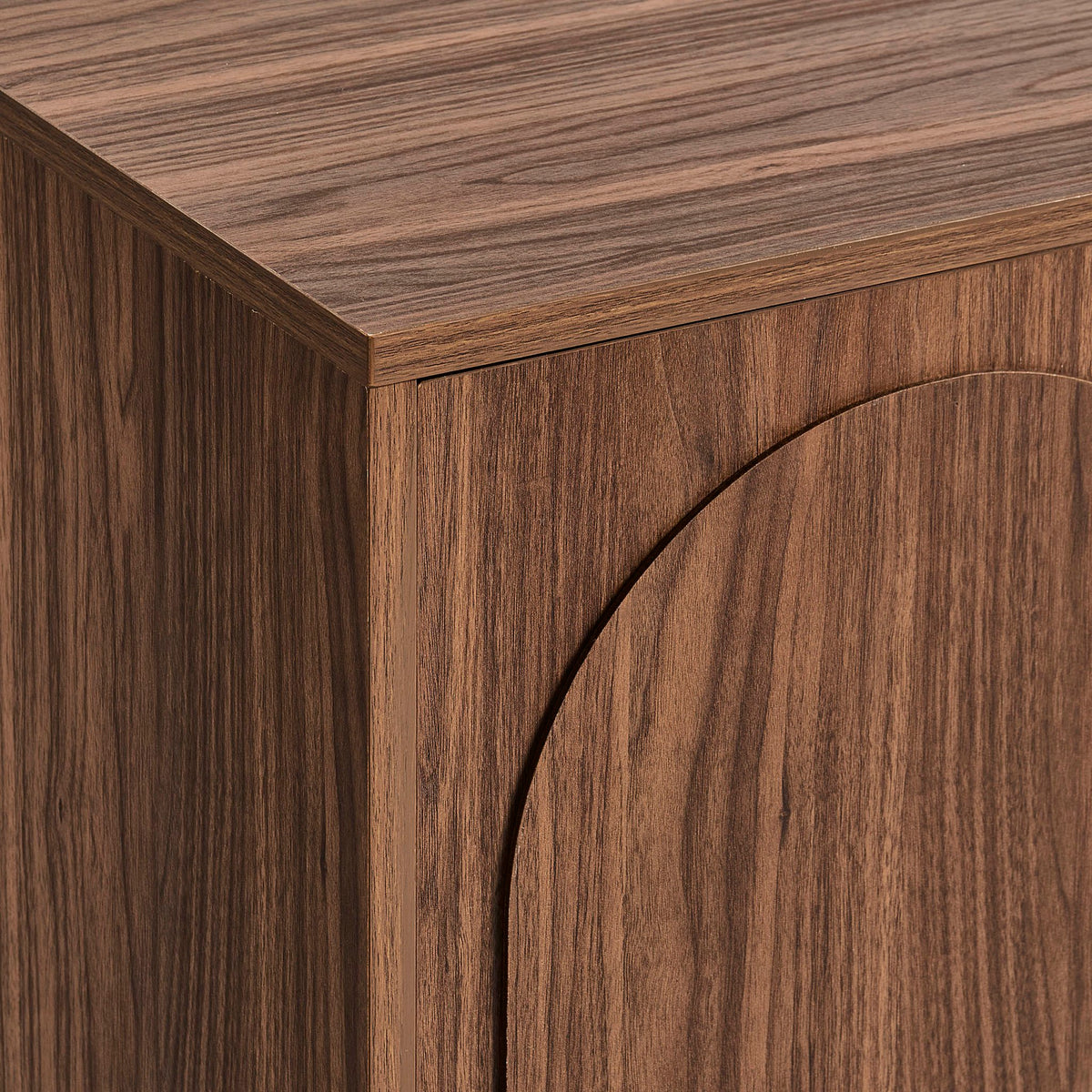 Rachel Arch Front 4 Door Sideboard - Mid Wood - DUSK