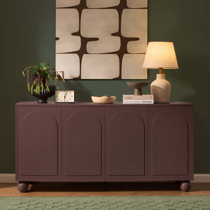 Rachel Arch Front 4 Door Sideboard - Mocha - DUSK