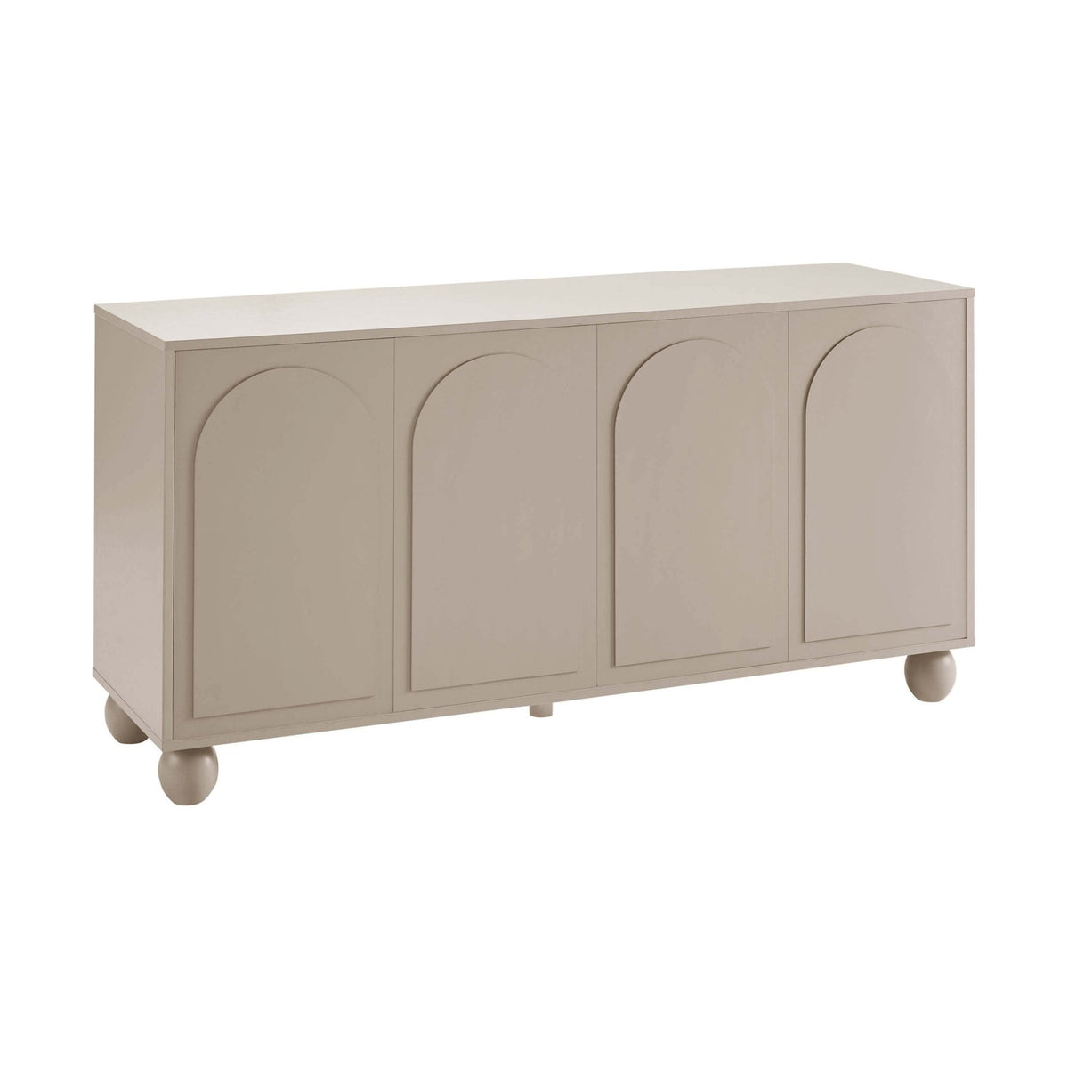 Rachel Arch Front 4 Door Sideboard - Taupe - DUSK