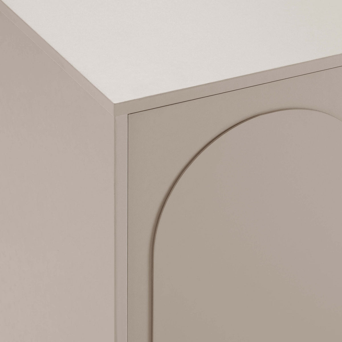 Rachel Arch Front 4 Door Sideboard - Taupe - DUSK