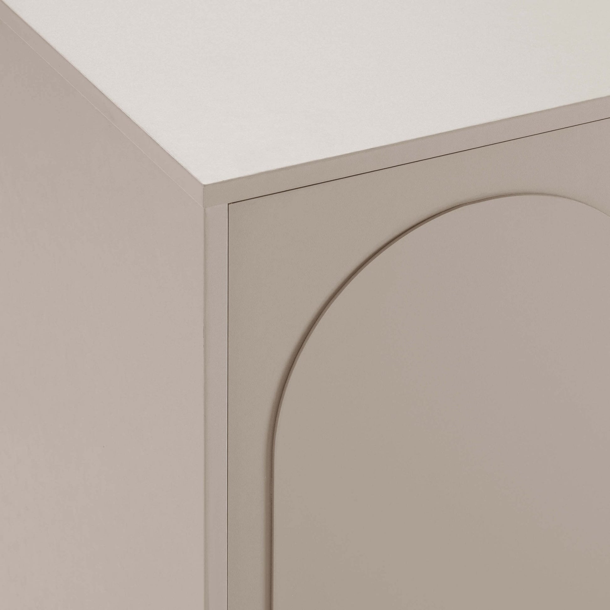 Rachel Arch Front 4 Door Sideboard - Taupe - DUSK