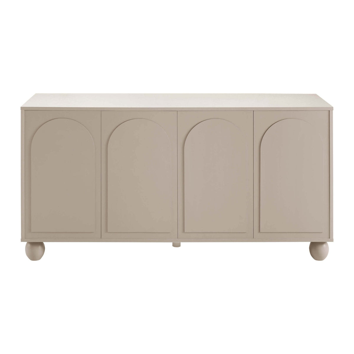 Rachel Arch Front 4 Door Sideboard - Taupe - DUSK