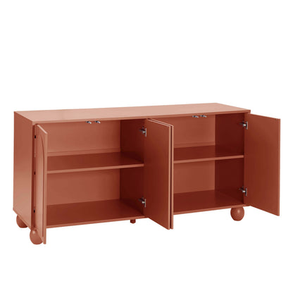 Rachel Arch Front 4 Door Sideboard - Terracotta - DUSK