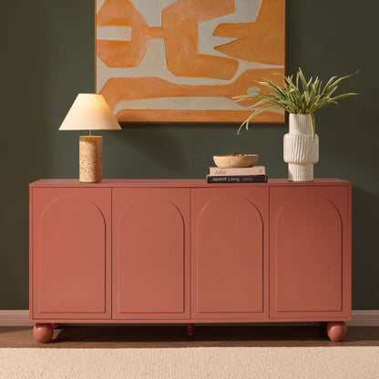Rachel Arch Front 4 Door Sideboard - Terracotta - DUSK