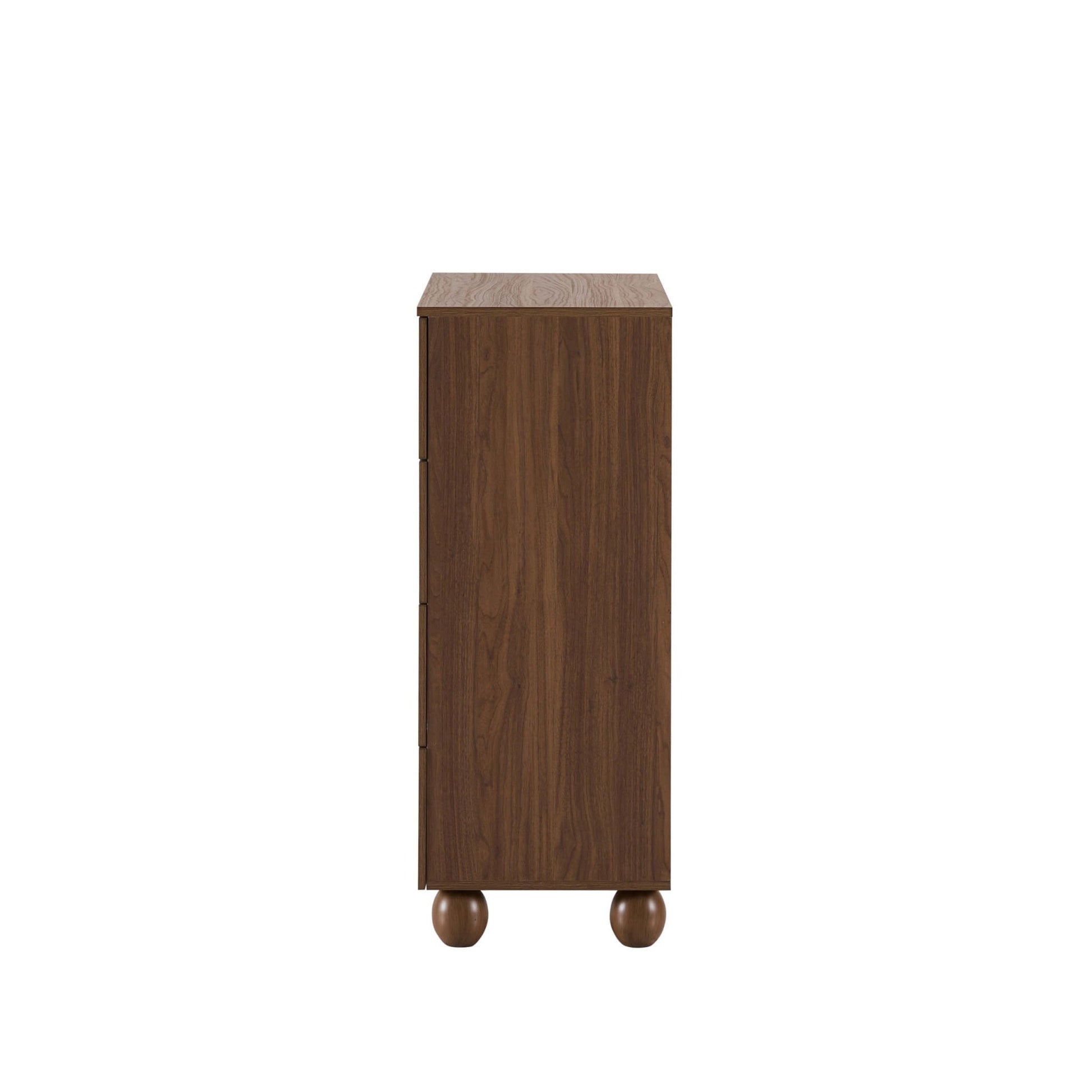 Rachel Arch Front 4 Drawer Chest - Medium Wood - DUSK