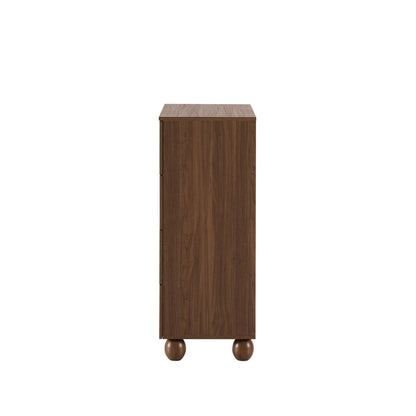 Rachel Arch Front 4 Drawer Chest - Medium Wood - DUSK