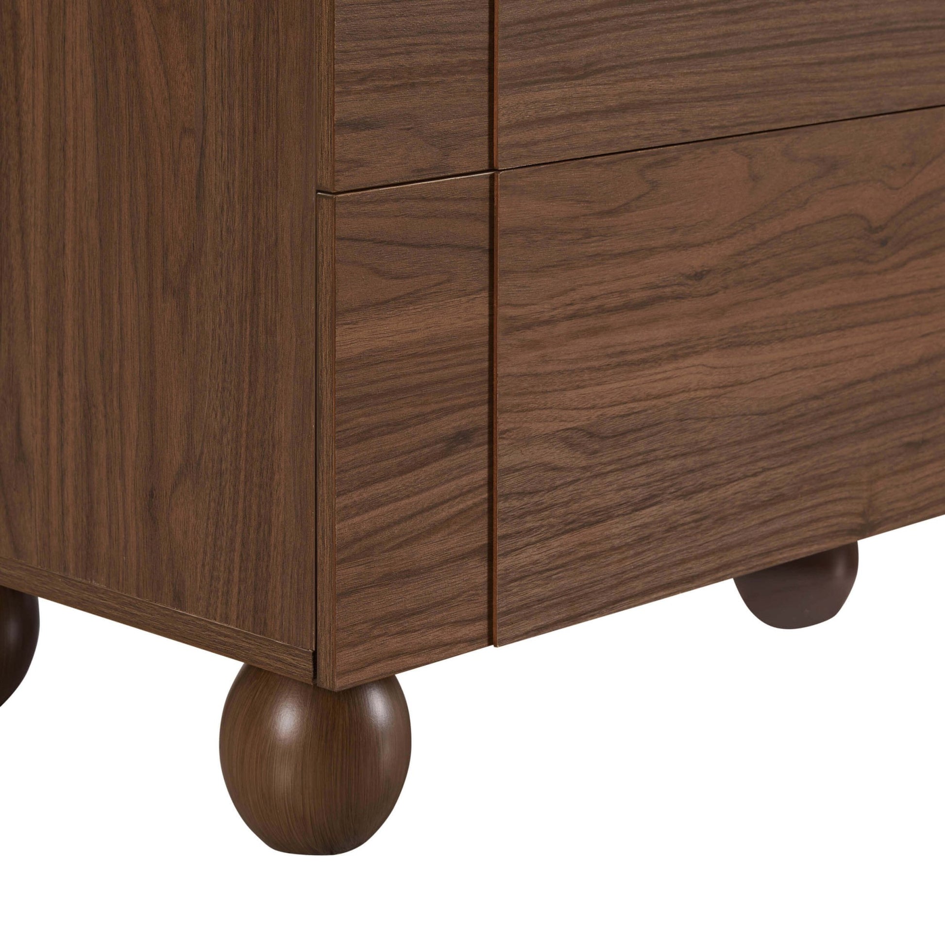 Rachel Arch Front 4 Drawer Chest - Medium Wood - DUSK