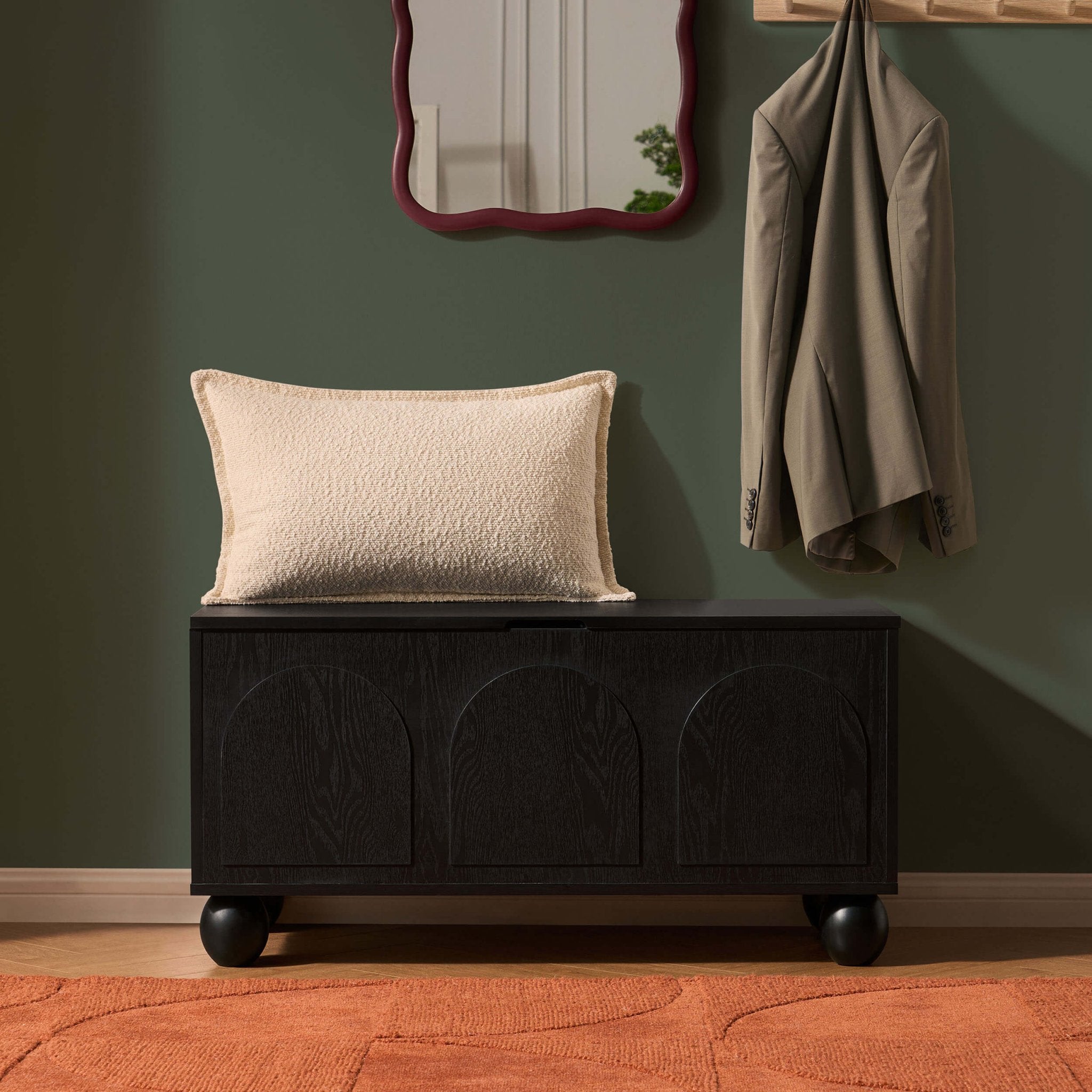 Rachel Arch Front Seated Storage - Black - DUSK