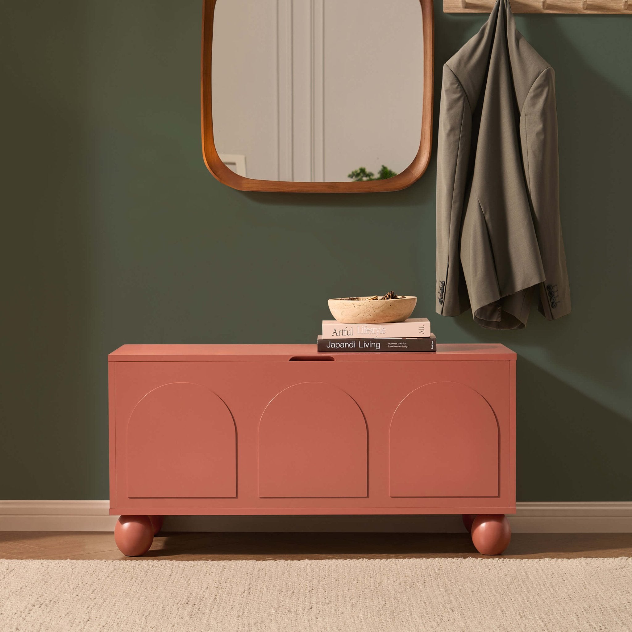 Rachel Arch Front Seated Storage - Terracotta - DUSK