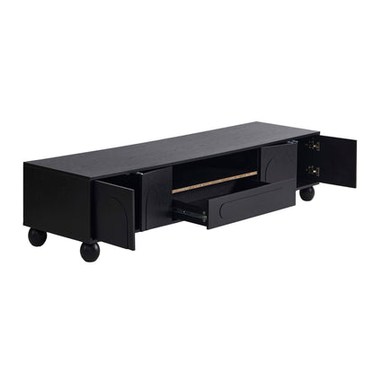 Rachel Arch Front Tv Unit for TVs up to 75" - Black - DUSK