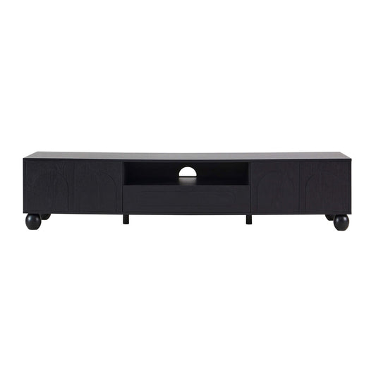 Rachel Arch Front Tv Unit for TVs up to 75" - Black - DUSK