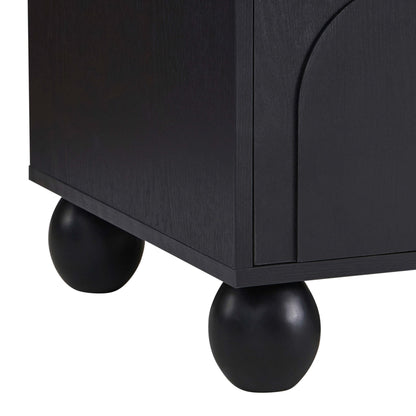 Rachel Arch Front Tv Unit for TVs up to 75" - Black - DUSK