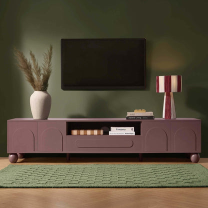 Rachel Arch Front Tv Unit for TVs up to 75" - Mocha - DUSK
