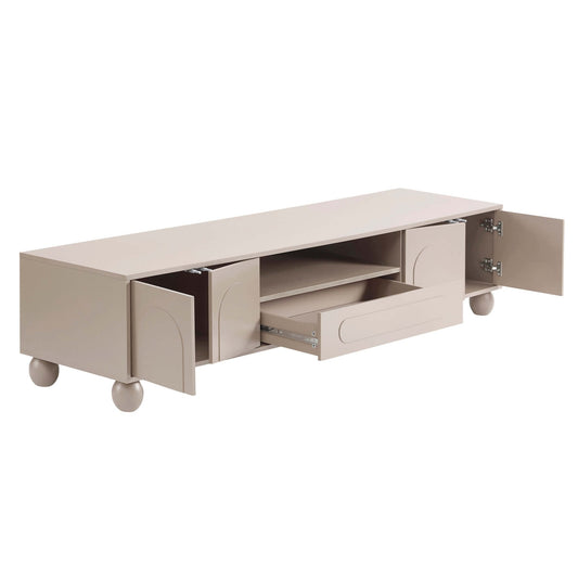 Rachel Arch Front Tv Unit for TVs up to 75" - Taupe - DUSK