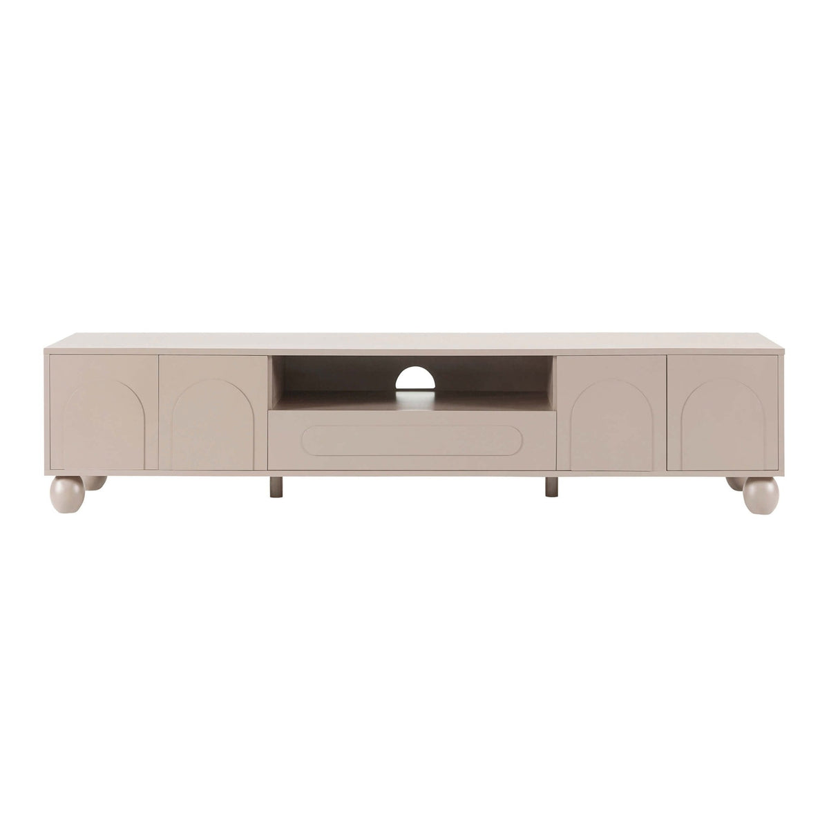 Rachel Arch Front Tv Unit for TVs up to 75" - Taupe - DUSK