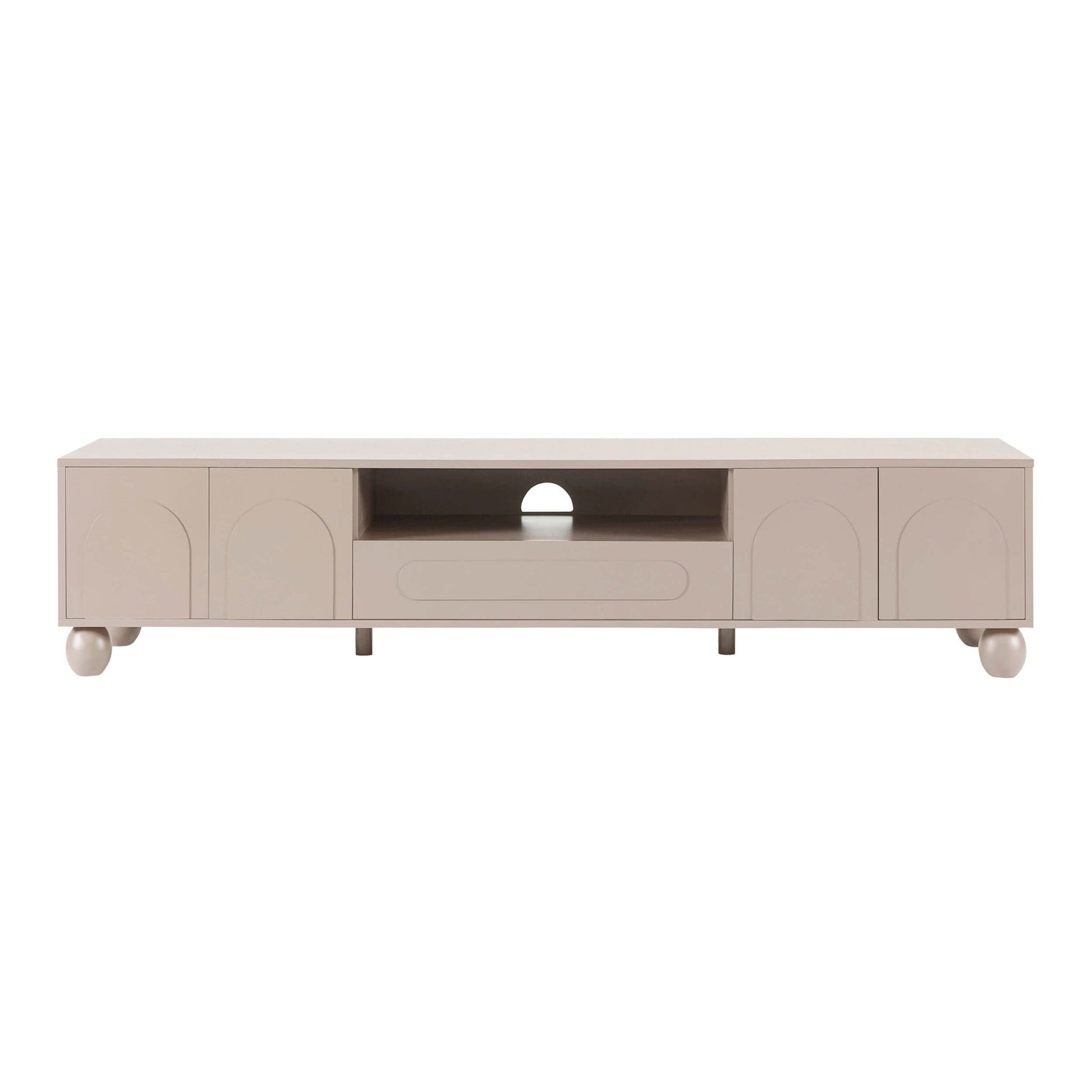 Rachel Arch Front Tv Unit for TVs up to 75" - Taupe - DUSK