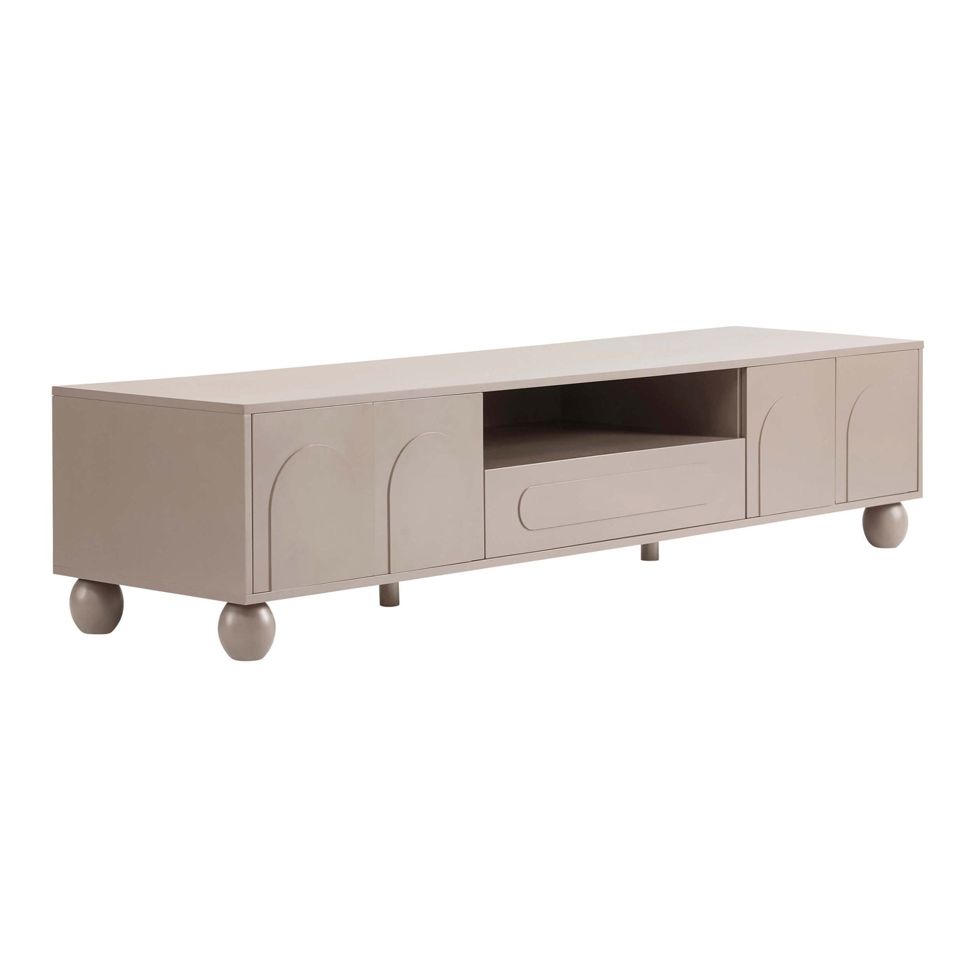 Rachel Arch Front Tv Unit for TVs up to 75" - Taupe - DUSK