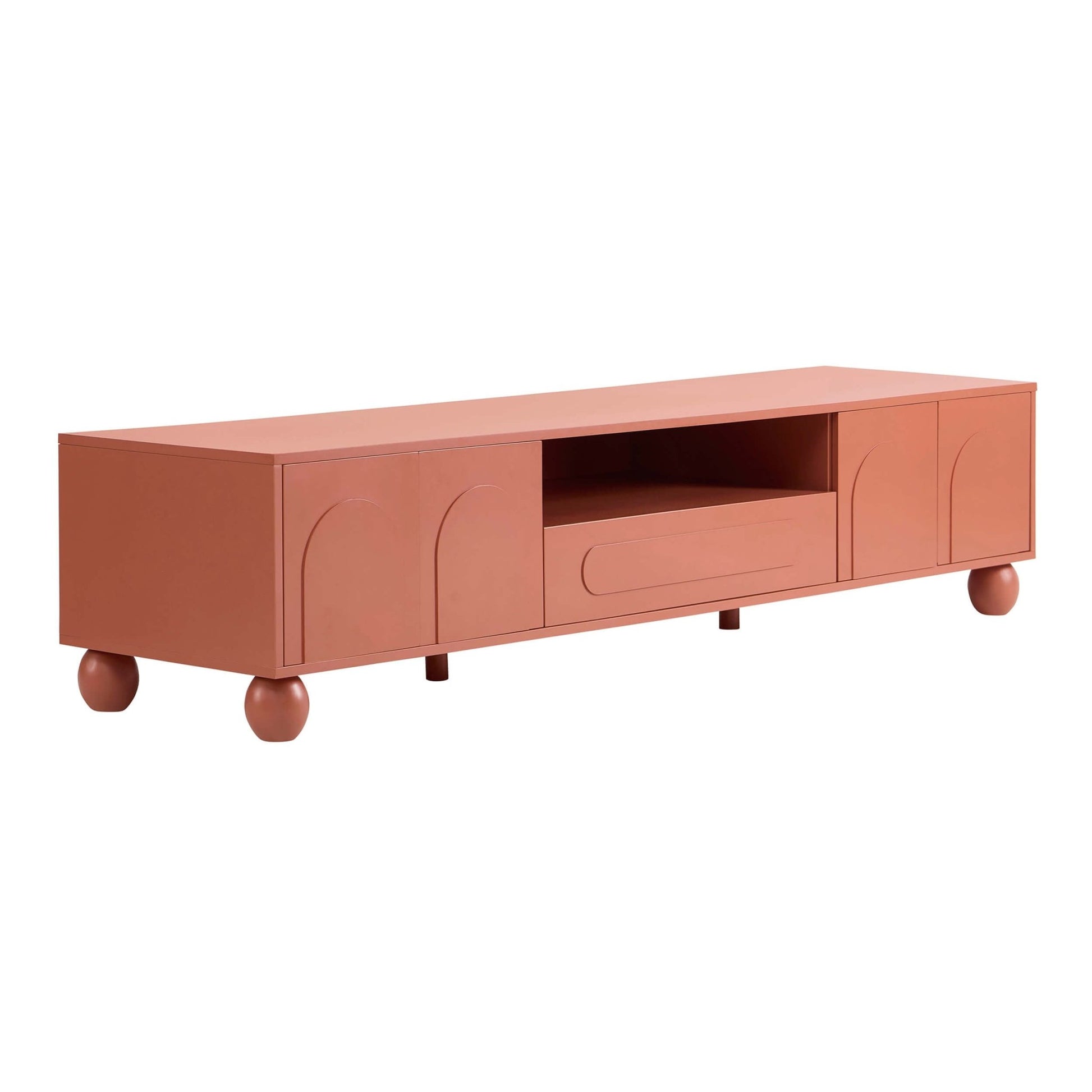 Rachel Arch Front Tv Unit for TVs up to 75" - Terracotta - DUSK