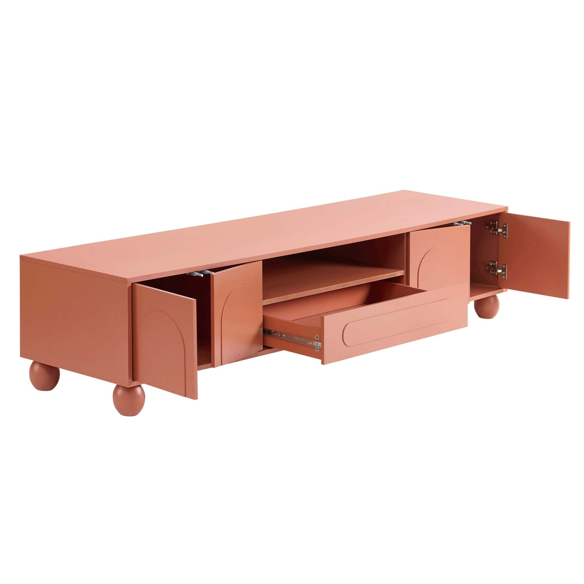 Rachel Arch Front Tv Unit for TVs up to 75" - Terracotta - DUSK