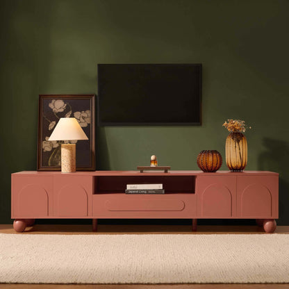 Rachel Arch Front Tv Unit for TVs up to 75" - Terracotta - DUSK