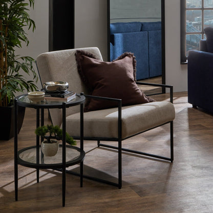 Rae Accent Chair - Chenille Greige - DUSK