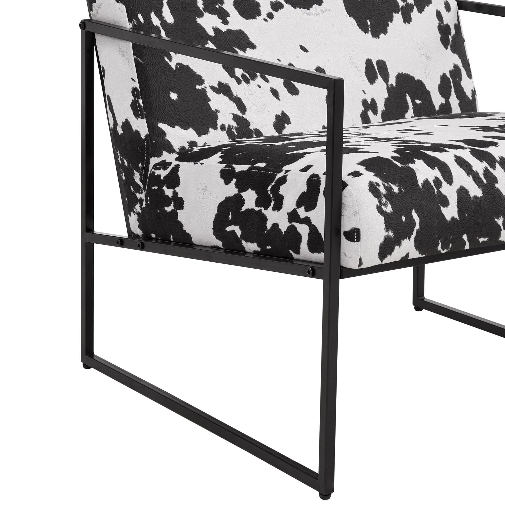 Rae Accent Chair - Cow Print - DUSK