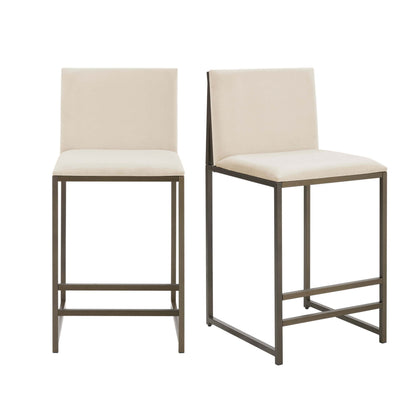 Rae Set of 2 Barstools - Ecru - DUSK