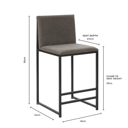 Rae Set of 2 Barstools - Ivory Boucle - DUSK