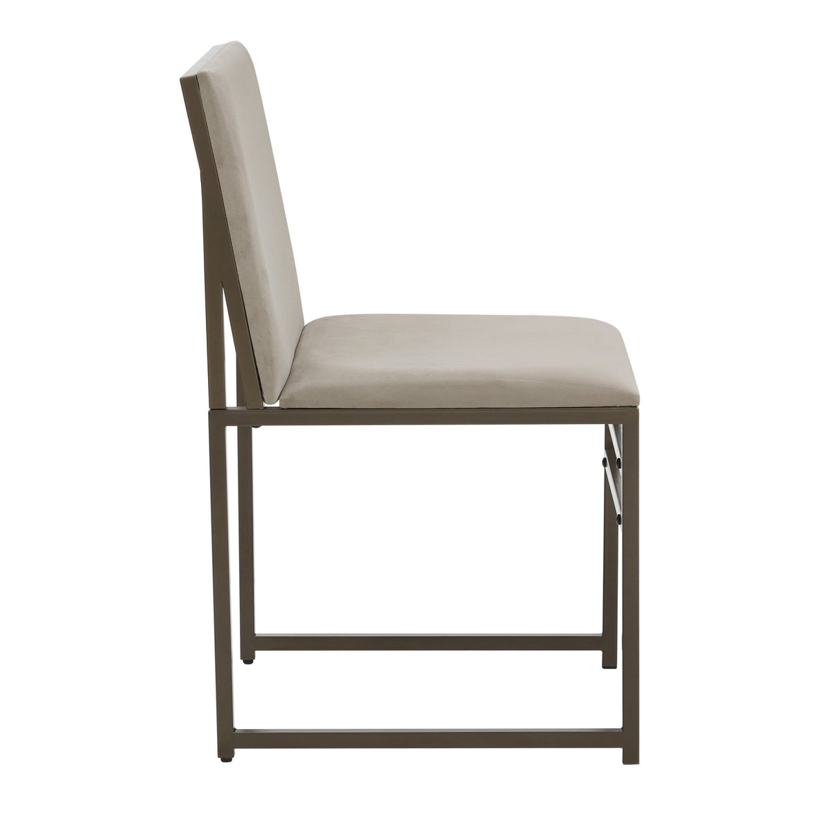 Rae Set of 2 Dining Chairs - Velvet - Beige - DUSK