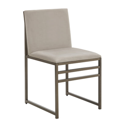 Rae Set of 2 Dining Chairs - Velvet - Beige - DUSK