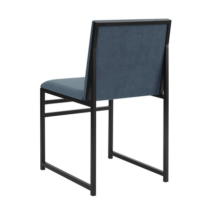 Rae Set of 2 Dining Chairs - Velvet - Blue - DUSK