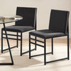 Rae Set of 2 Dining Chairs - Velvet - Charcoal - DUSK