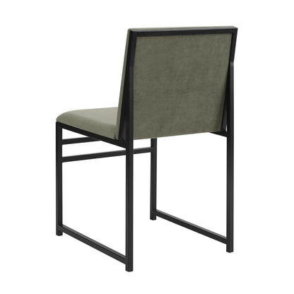Rae Set of 2 Dining Chairs - Velvet - Sage Green - DUSK