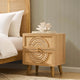 Raven Rattan 2 Drawer Bedside Table - Light Wood - DUSK