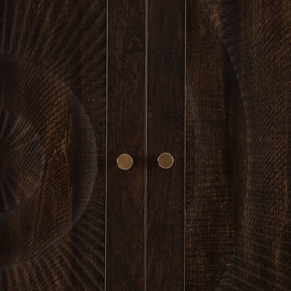 Raven Rattan 3 Door Wardrobe with Drawers - Walnut - DUSK