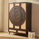 Raven Rattan 3 Door Wardrobe with Drawers - Walnut - DUSK