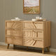 Raven Rattan 6 Drawer Chest - Light Wood - DUSK
