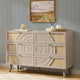 Raven Rattan 6 Drawer Chest - Taupe - DUSK