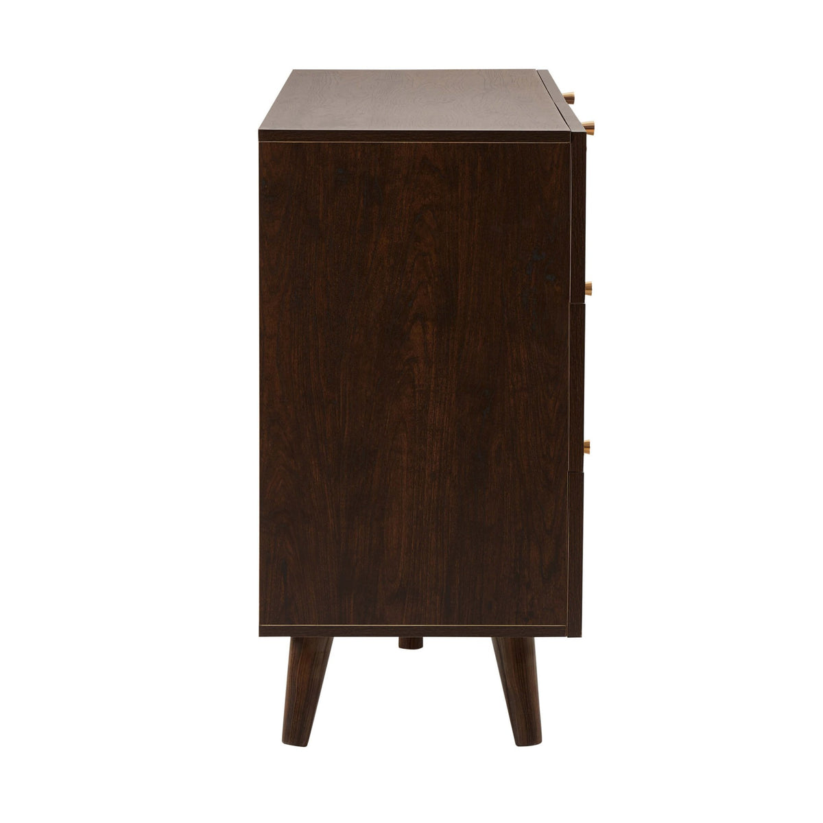 Raven Rattan 6 Drawer Chest - Walnut - DUSK