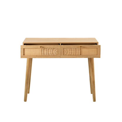 Raven Rattan Dressing Table with Drawers - Light Wood - DUSK