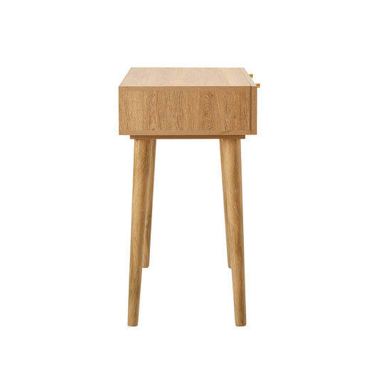 Raven Rattan Dressing Table with Drawers - Light Wood - DUSK