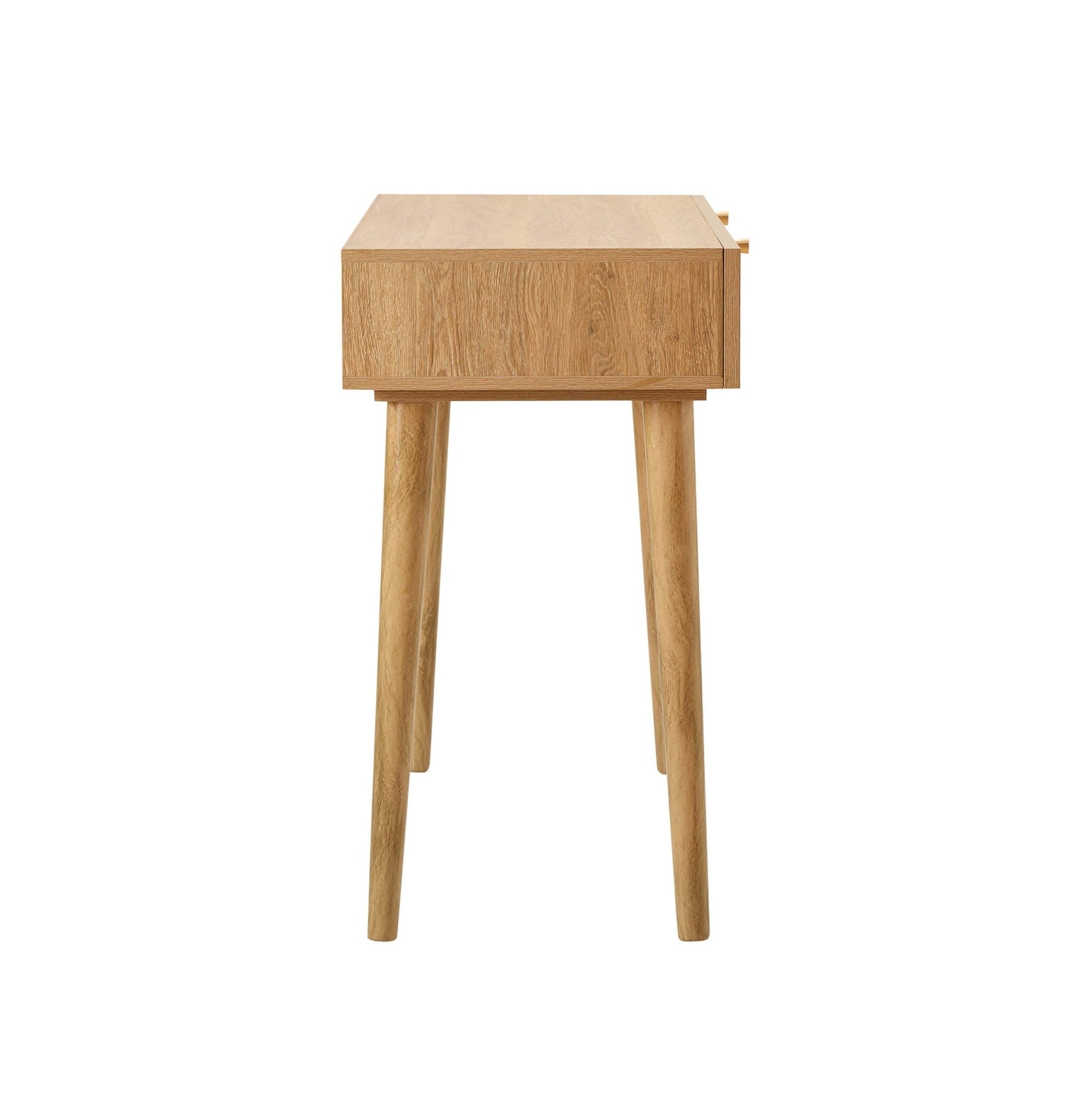 Raven Rattan Dressing Table with Drawers - Light Wood - DUSK